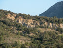 Marnes du Cr�tac� sup�rieur mises � nu par l'�rosion vers Duilhac-sous-Peyrepertuse.